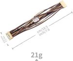 Fesciory Leather Wrap Bracelets for Women, Boho Leopard Multi-Layer Crystal Beads Cuff Bracelet Jewelry - Image 6